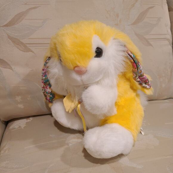 Easter Bunny Plush Rabbit Soft Stuffed Animal Cottage Core Lot Vintage - Picture 7 of 11